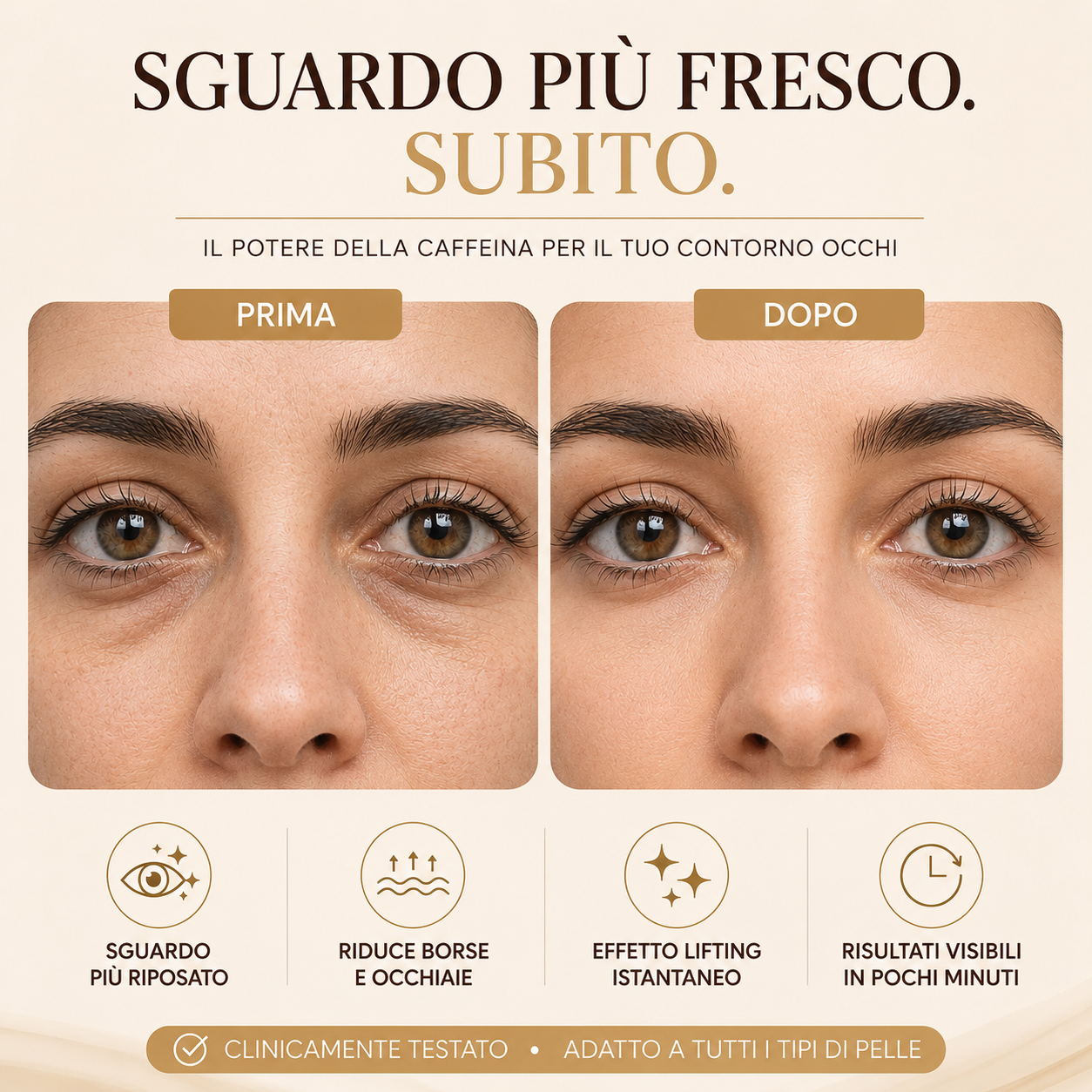 Crema Contorno Occhi Roll-on con Caffeina